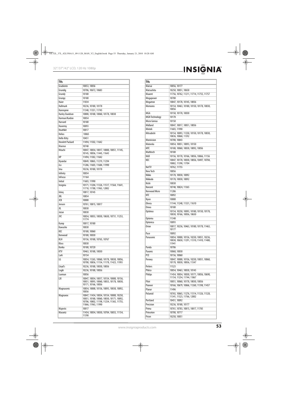 Insignia NS-32L550A11 User Manual | Page 57 / 68