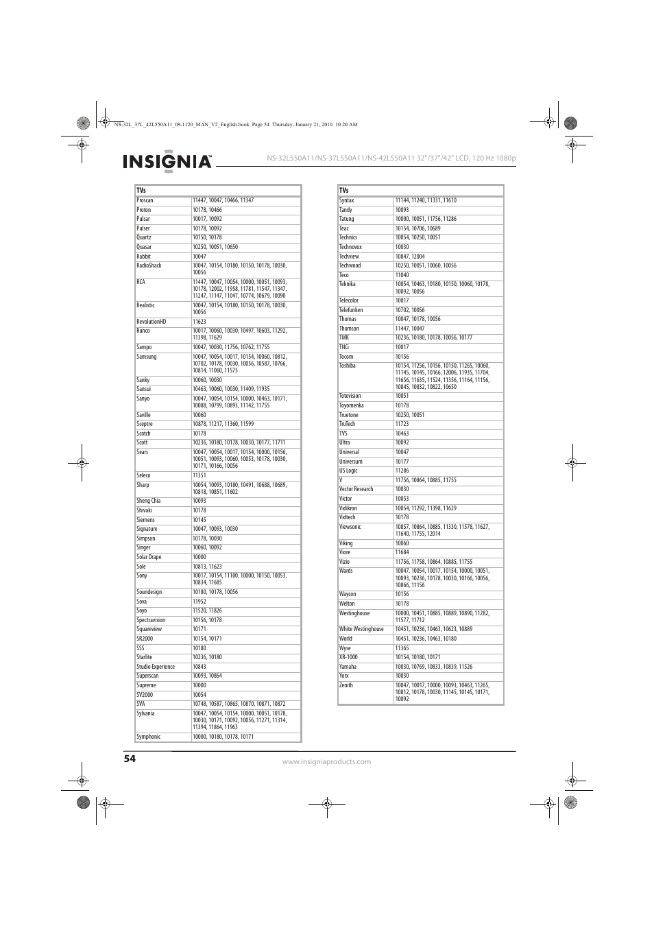 Insignia NS-32L550A11 User Manual | Page 58 / 68