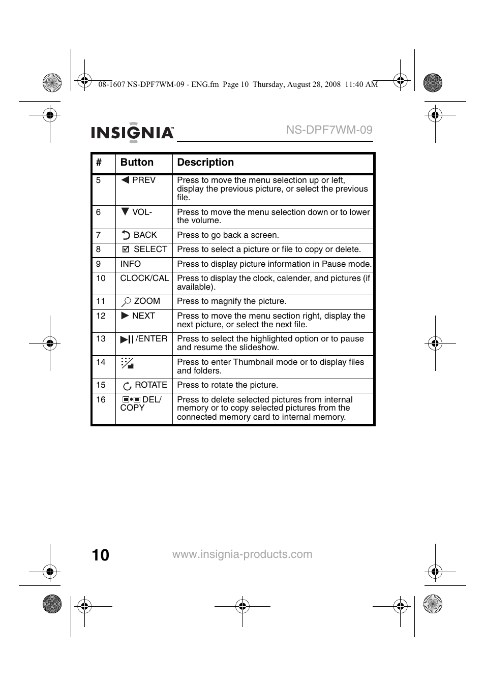 Insignia NS-DPF7WM-09 User Manual | Page 12 / 48