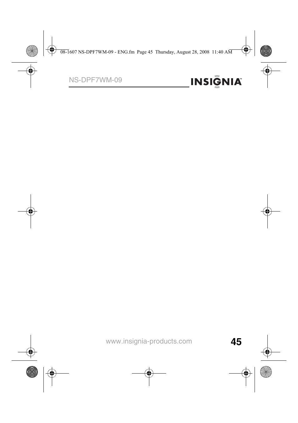 Insignia NS-DPF7WM-09 User Manual | Page 47 / 48