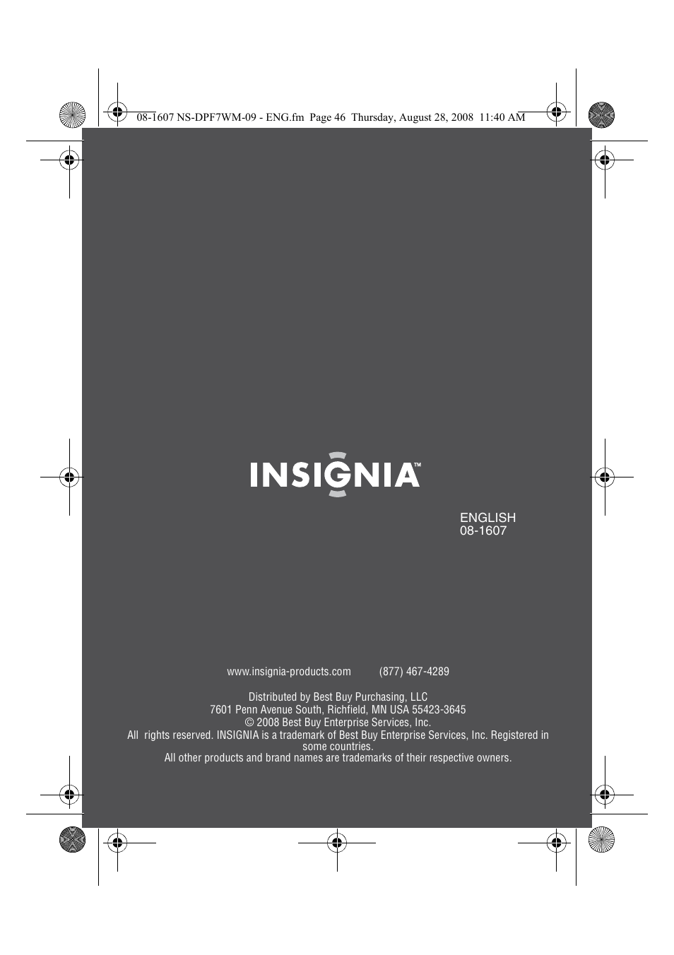 Insignia NS-DPF7WM-09 User Manual | Page 48 / 48