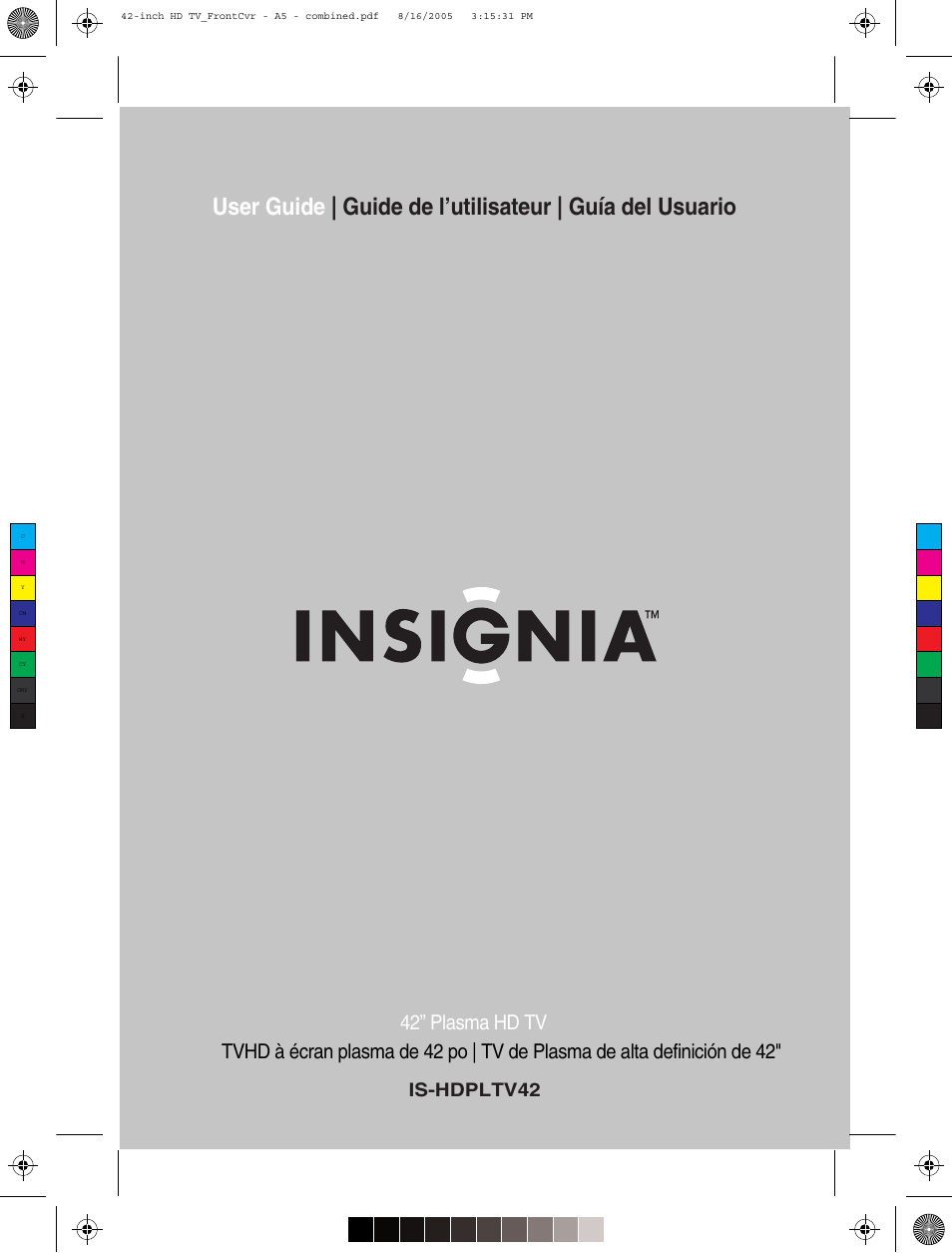 Insignia IS-HDPLTV42 User Manual | 106 pages