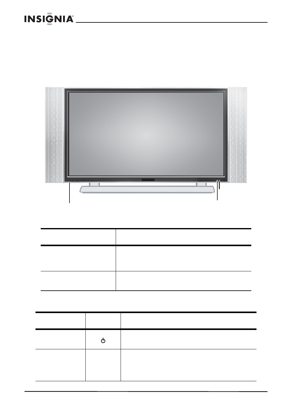 Frente, Botones de control | Insignia IS-HDPLTV42 User Manual | Page 75 / 106