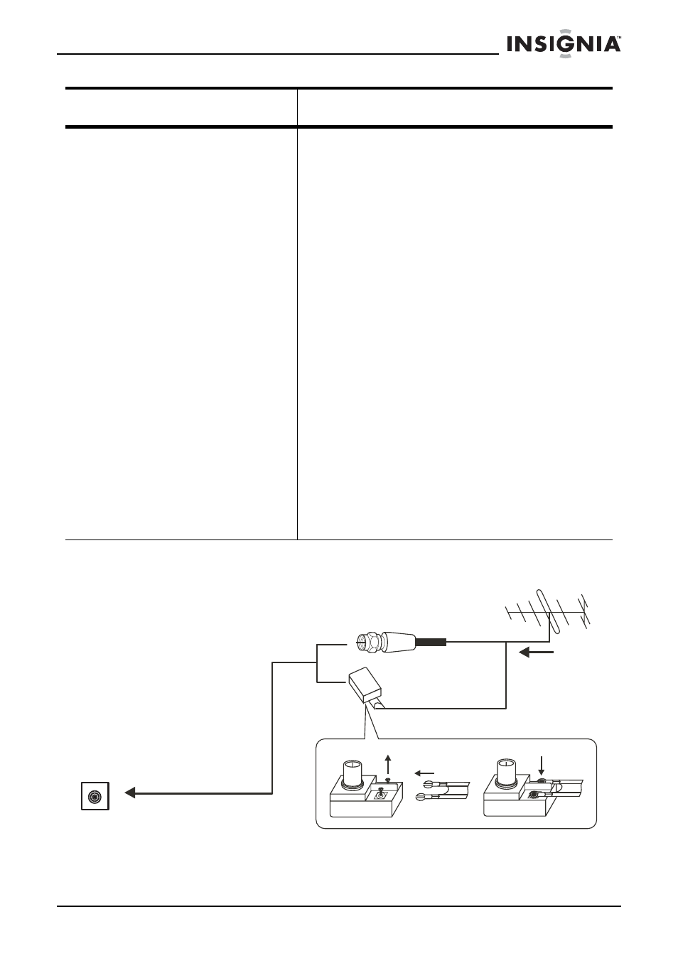 Conexión a una antena | Insignia IS-HDPLTV42 User Manual | Page 86 / 106