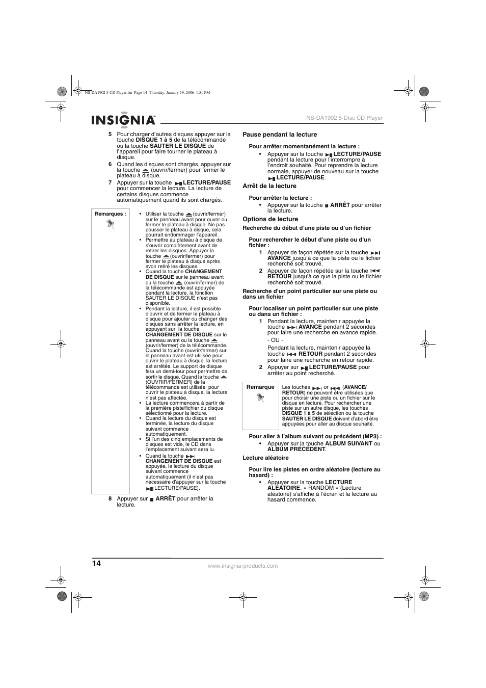 Insignia NS-DA1902 User Manual | Page 16 / 32