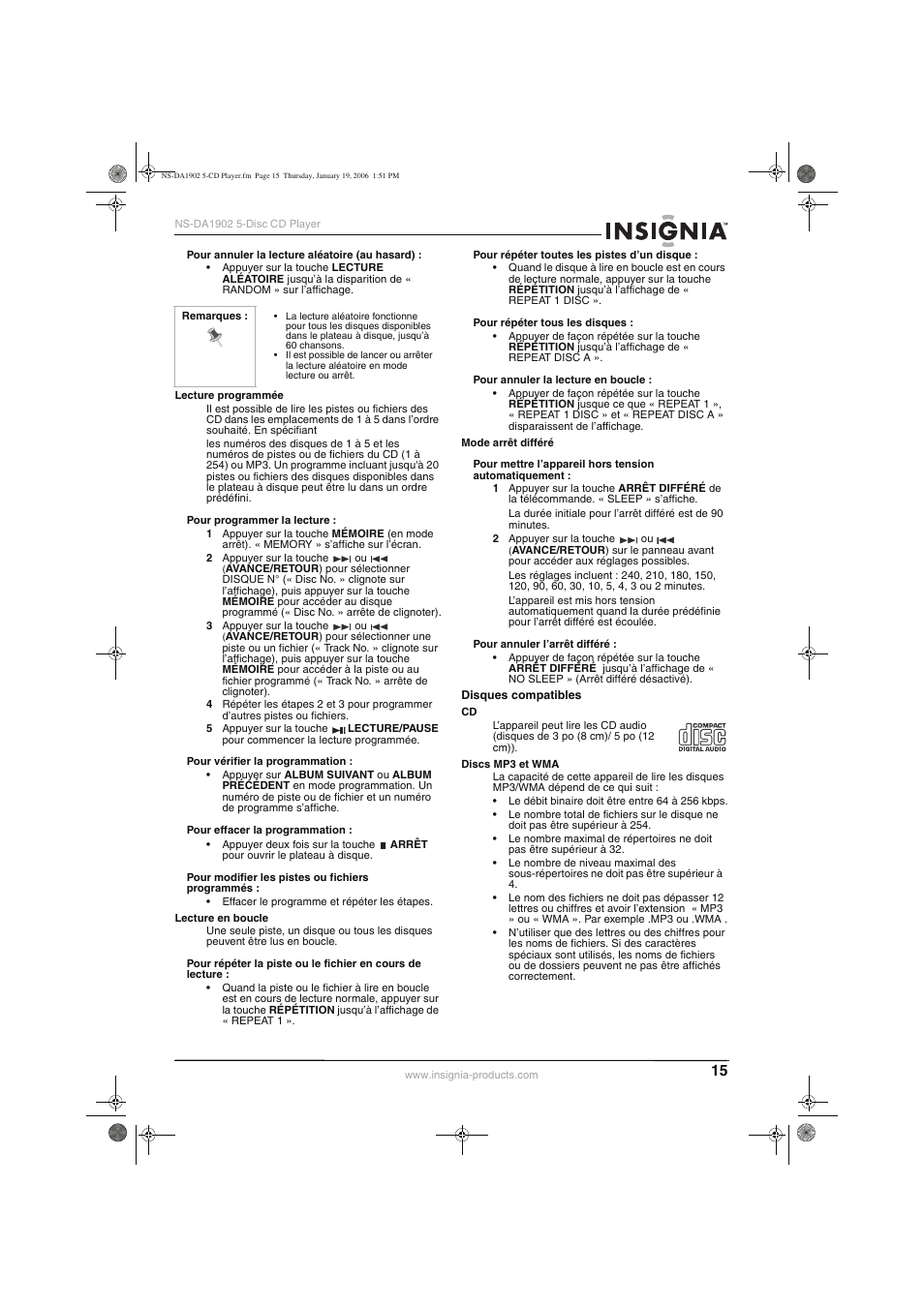 Insignia NS-DA1902 User Manual | Page 17 / 32