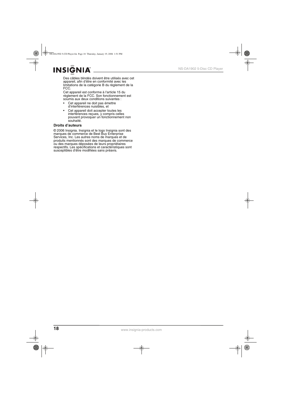 Insignia NS-DA1902 User Manual | Page 20 / 32