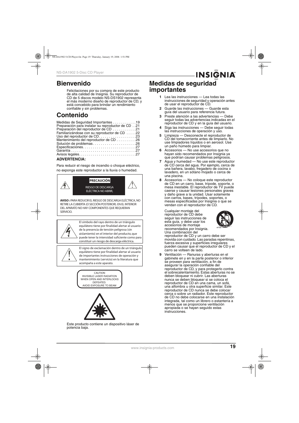 Insignia NS-DA1902 User Manual | Page 21 / 32