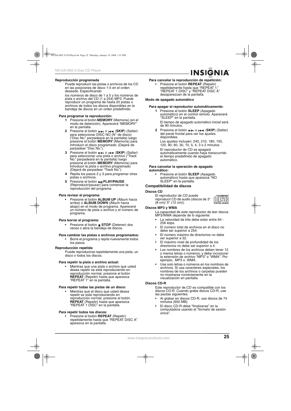 Insignia NS-DA1902 User Manual | Page 27 / 32