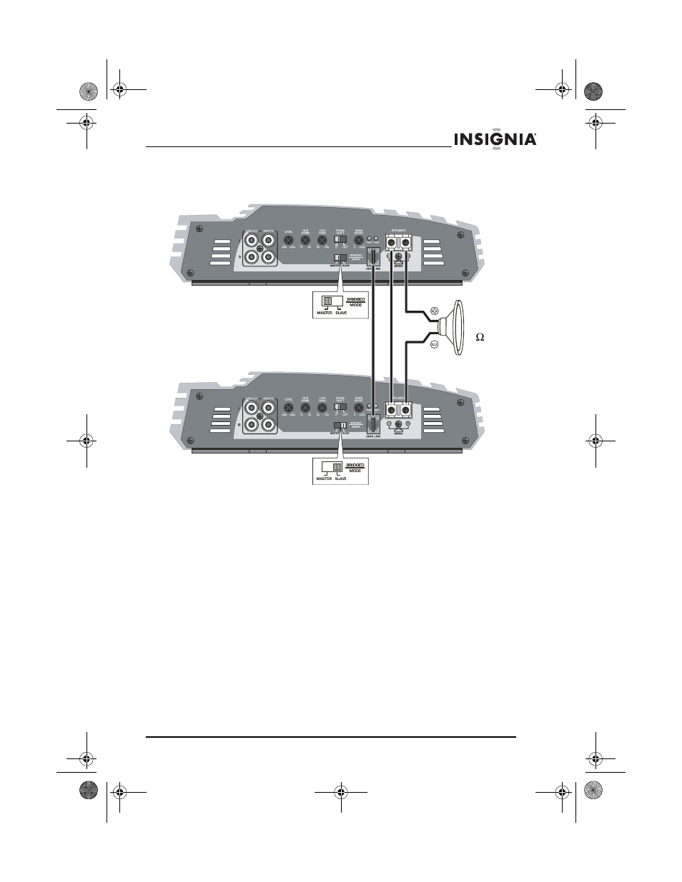 Pontage de deux amplificateurs | Insignia NS-A1200 User Manual | Page 33 / 62