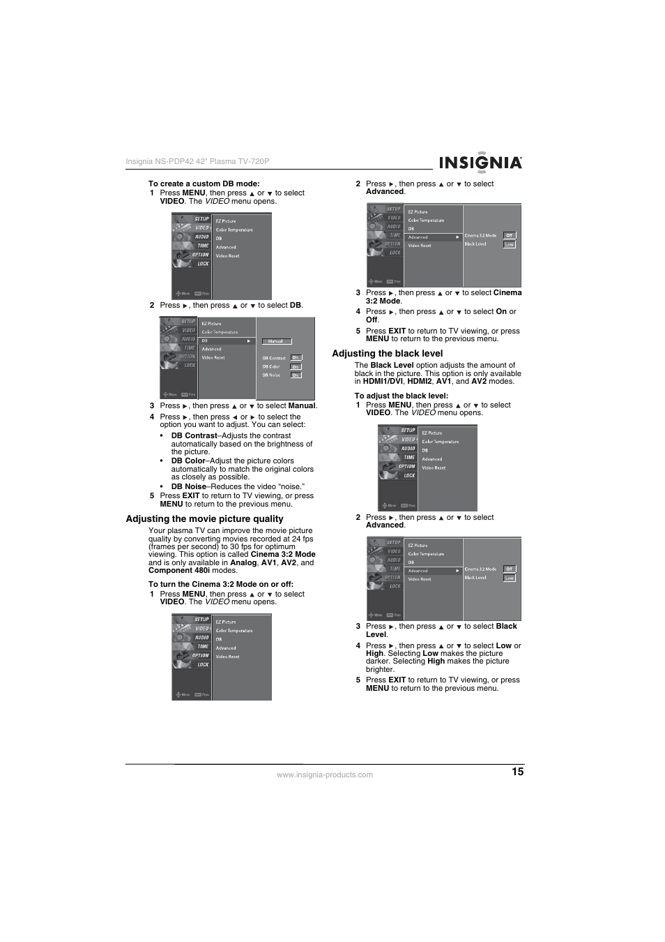 Insignia NS-PDP42 User Manual | Page 17 / 98