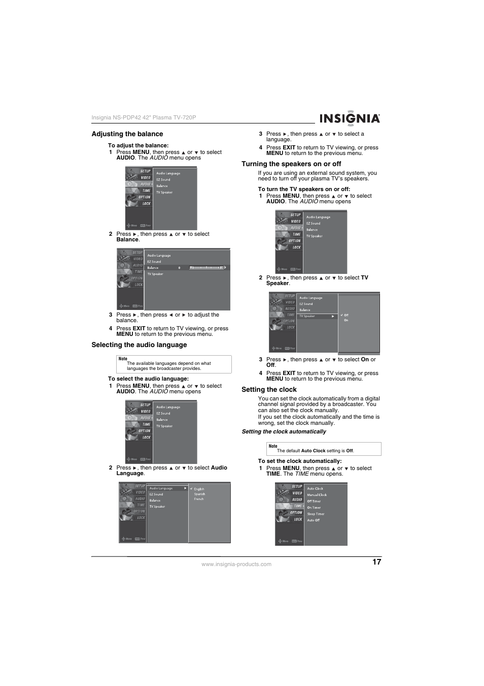 Insignia NS-PDP42 User Manual | Page 19 / 98