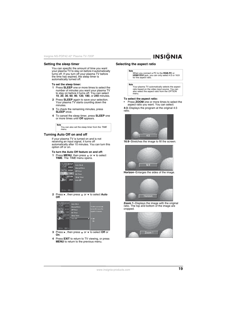 Insignia NS-PDP42 User Manual | Page 21 / 98