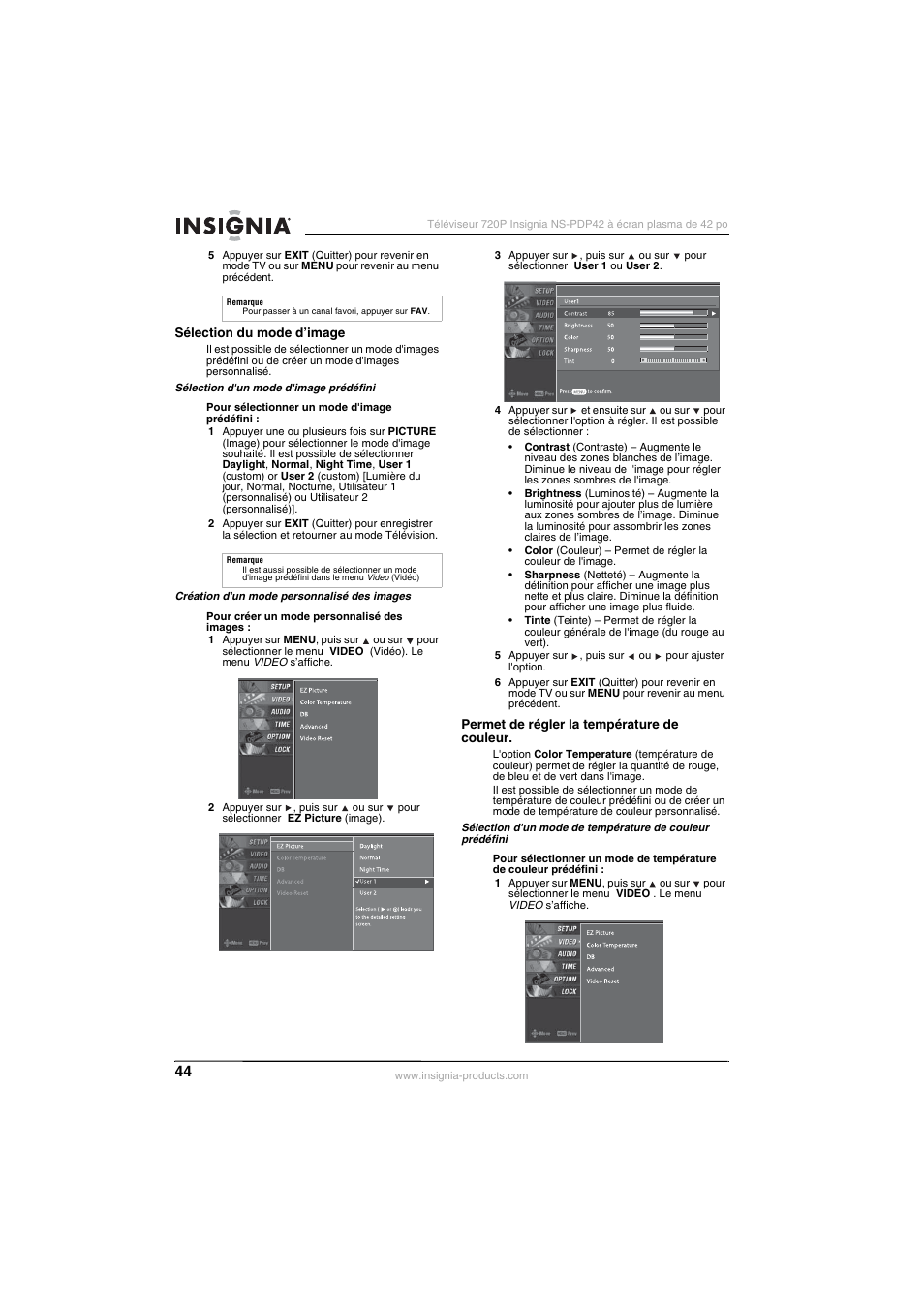 Insignia NS-PDP42 User Manual | Page 46 / 98