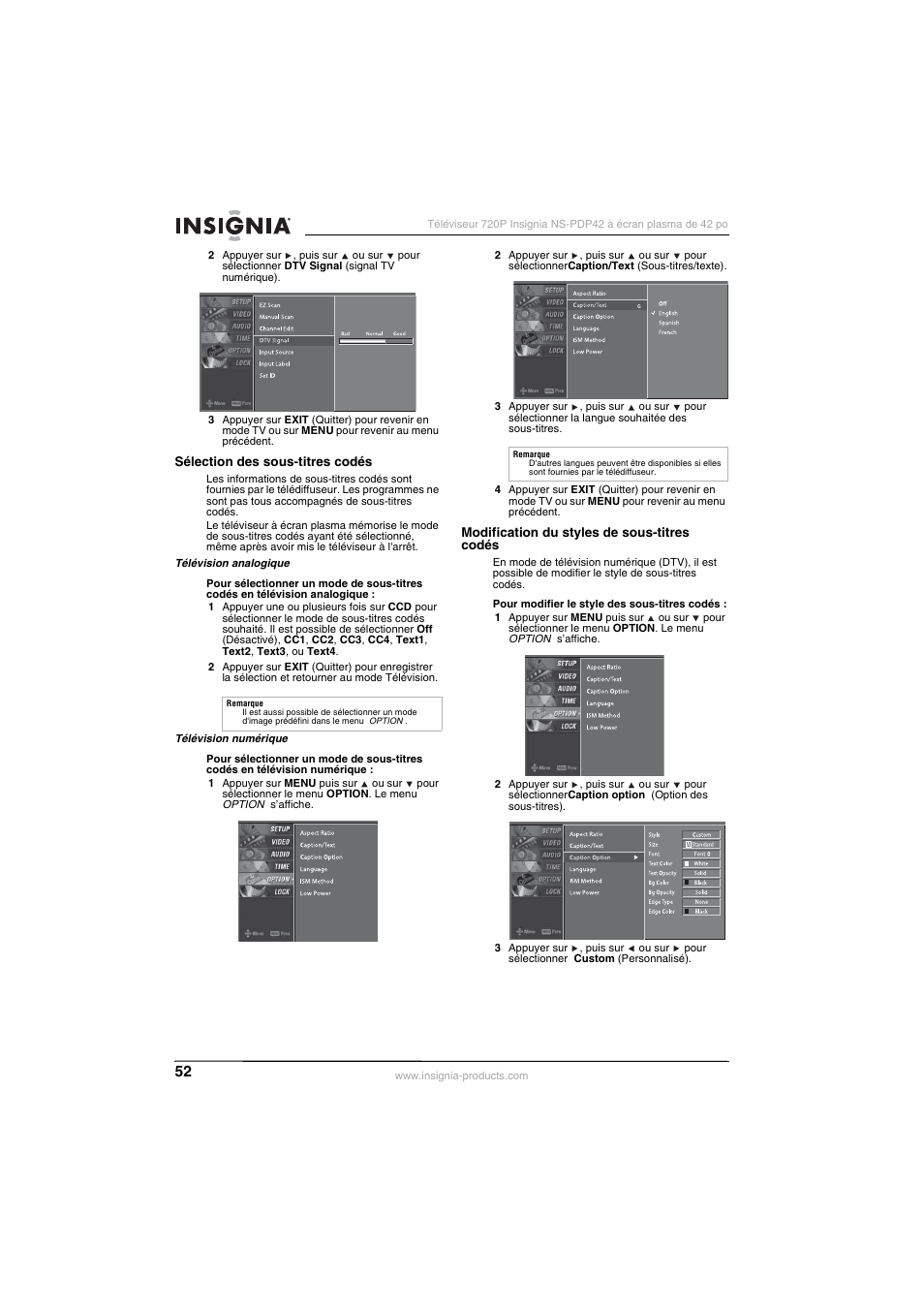 Insignia NS-PDP42 User Manual | Page 54 / 98