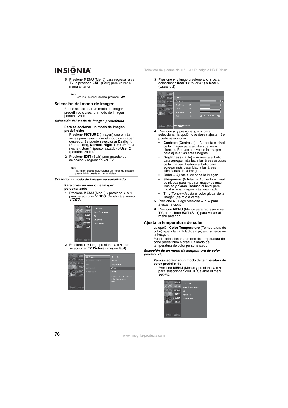 Insignia NS-PDP42 User Manual | Page 78 / 98