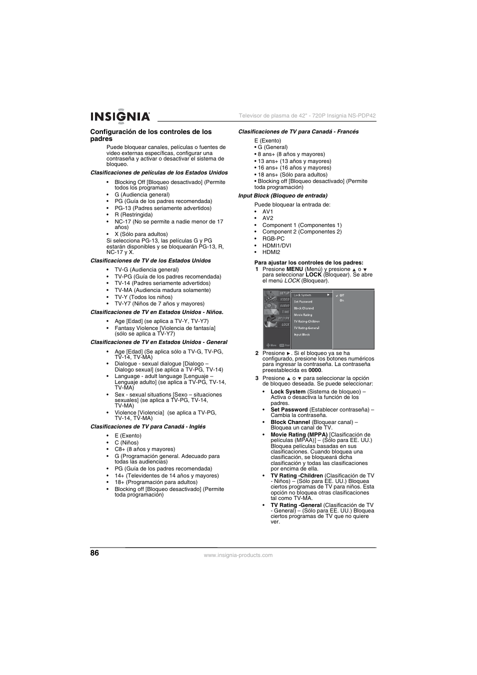 Insignia NS-PDP42 User Manual | Page 88 / 98