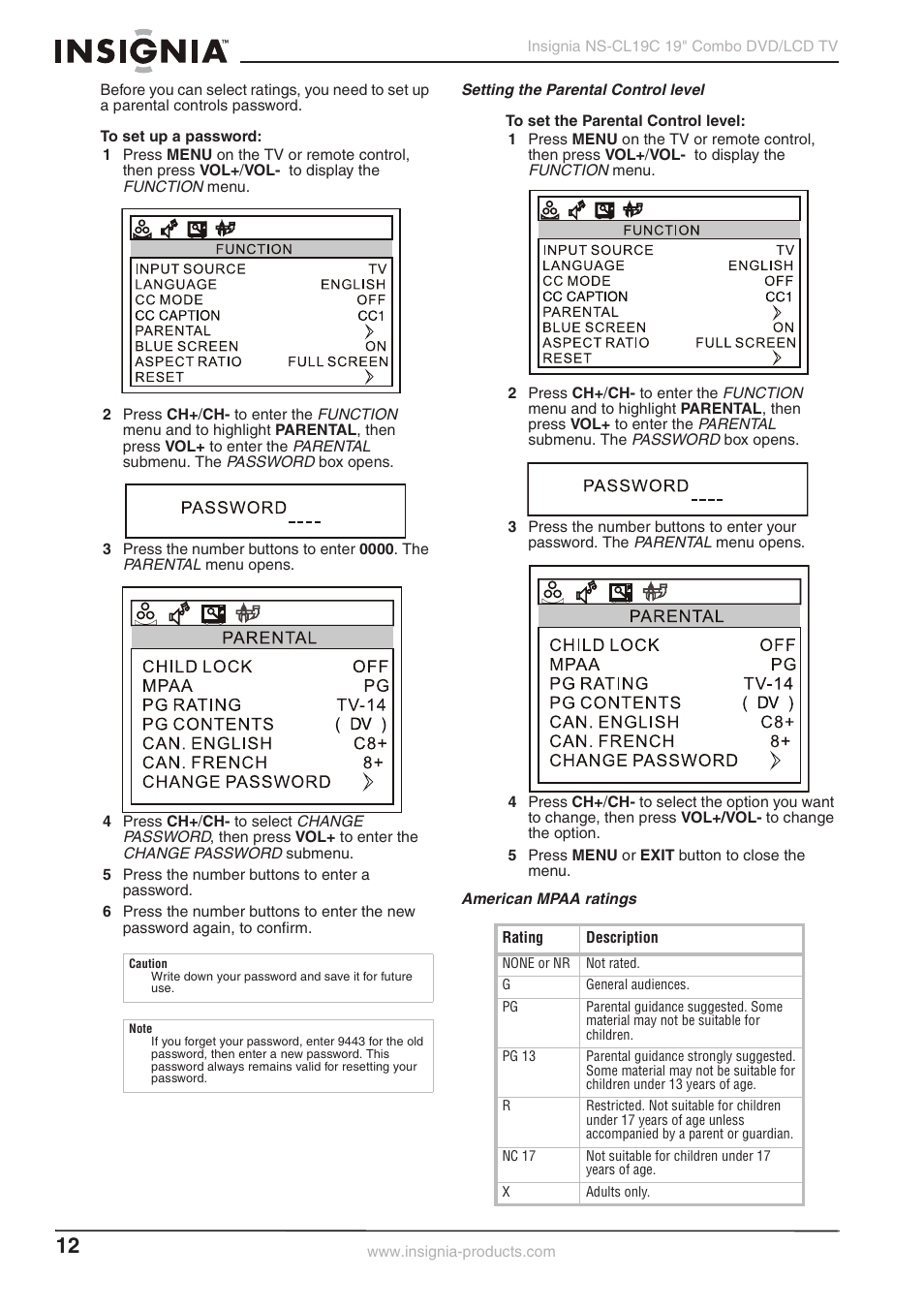 Insignia NS-CL19C User Manual | Page 11 / 20