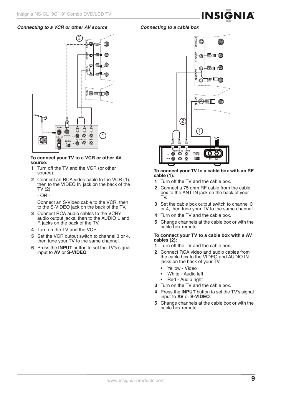 Insignia NS-CL19C User Manual | Page 8 / 20
