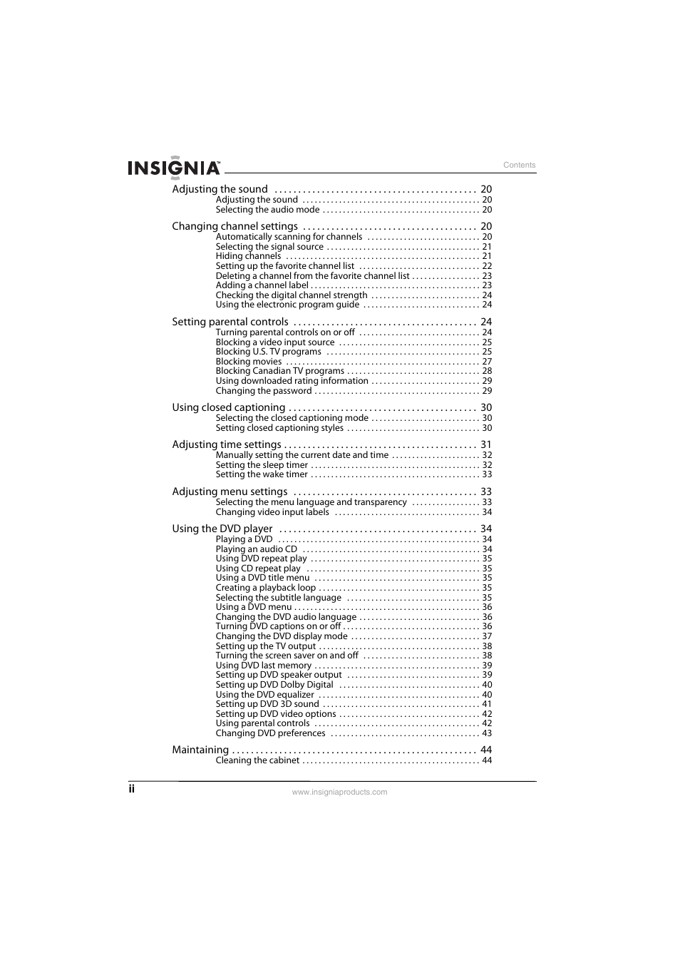 Insignia NS-LDVD26Q-10A User Manual | Page 4 / 56