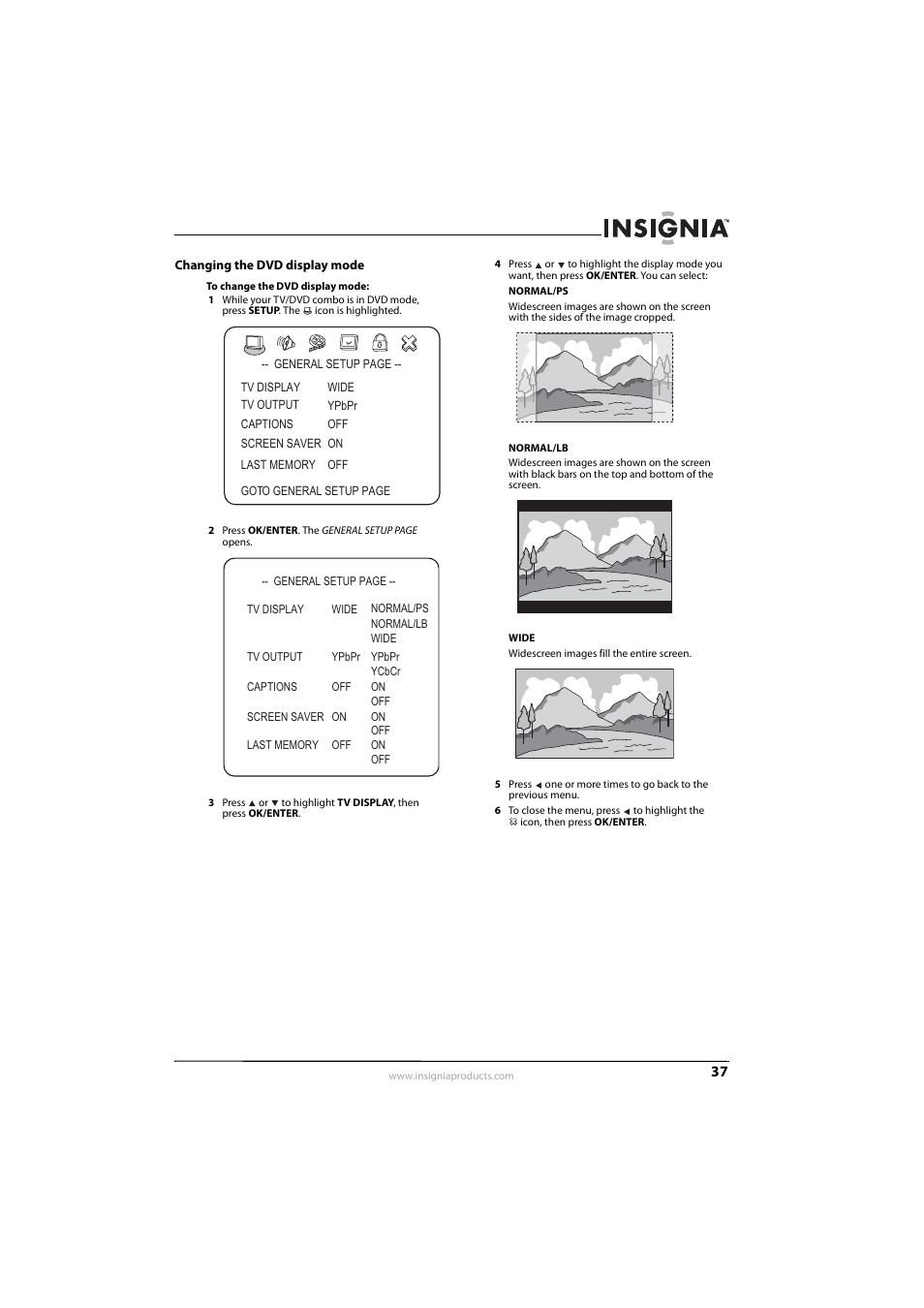 Changing the dvd display mode | Insignia NS-LDVD26Q-10A User Manual | Page 43 / 56