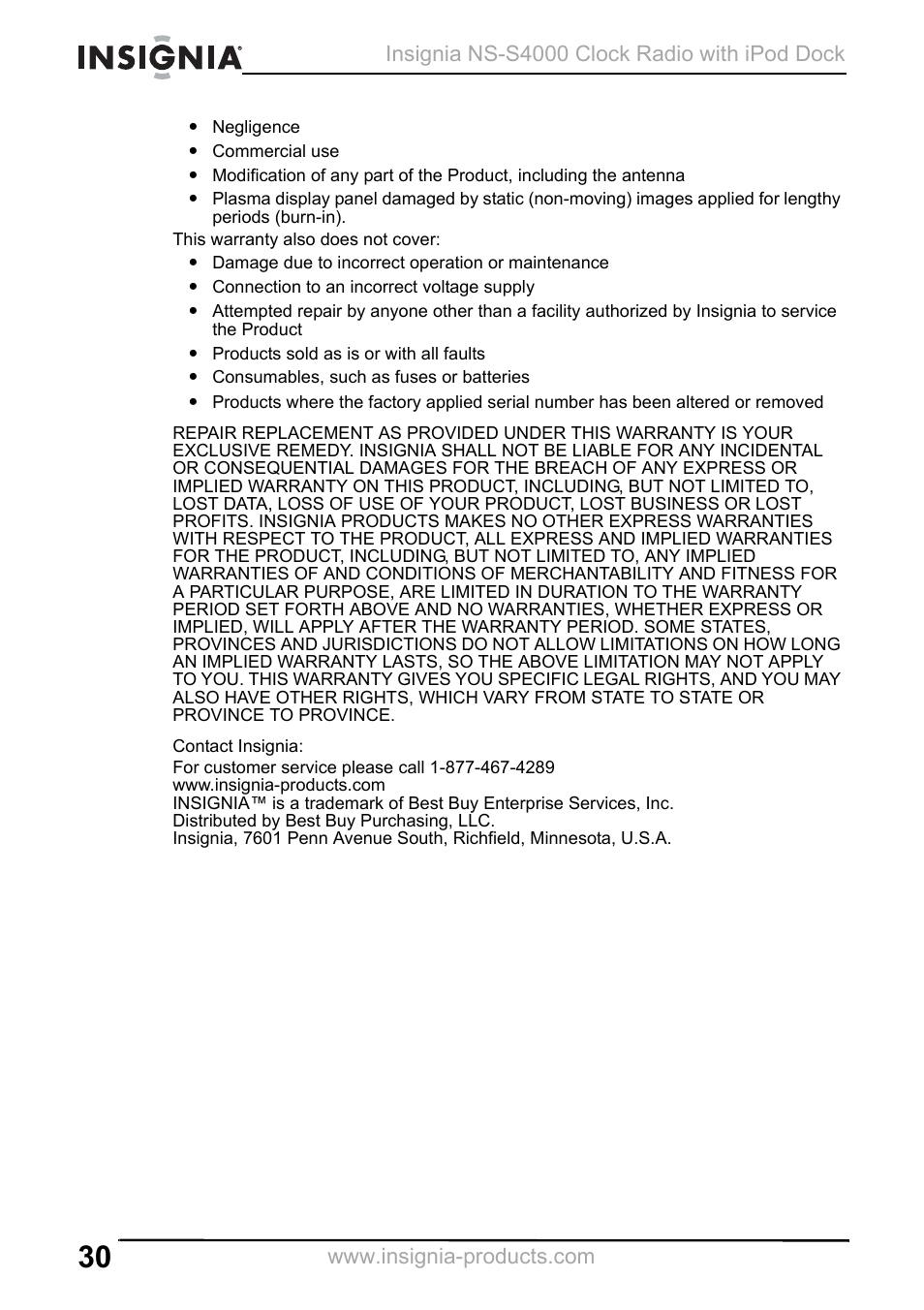 Insignia NS-S4000 User Manual | Page 30 / 94