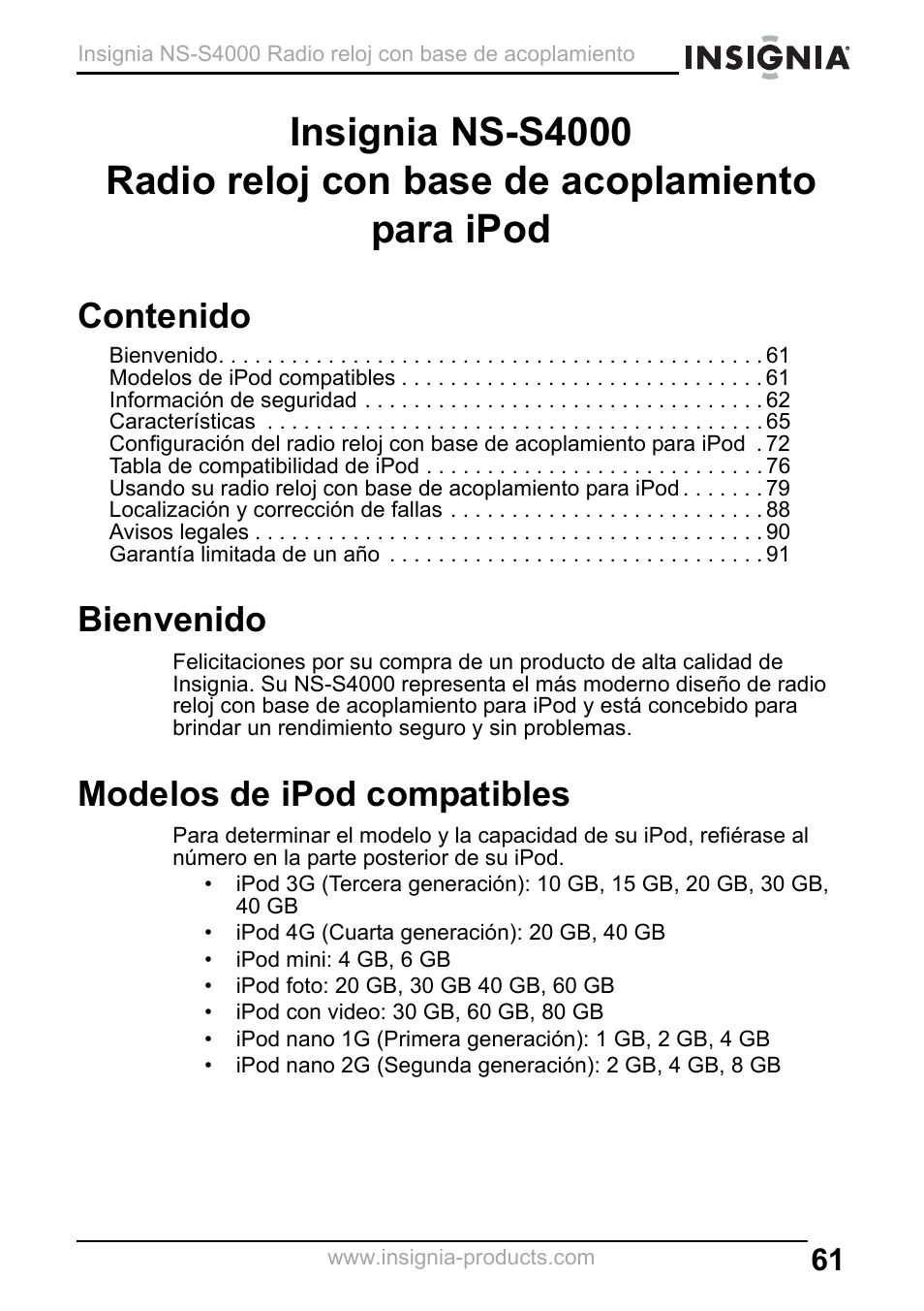 Insignia NS-S4000 User Manual | Page 61 / 94