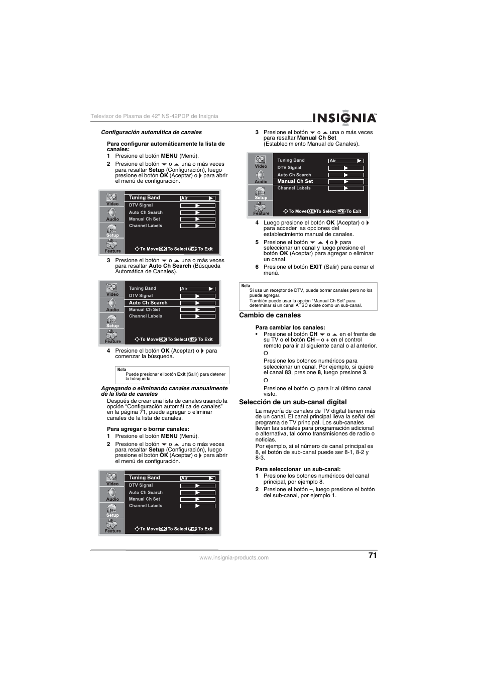 Insignia NS-42PDP User Manual | Page 71 / 88
