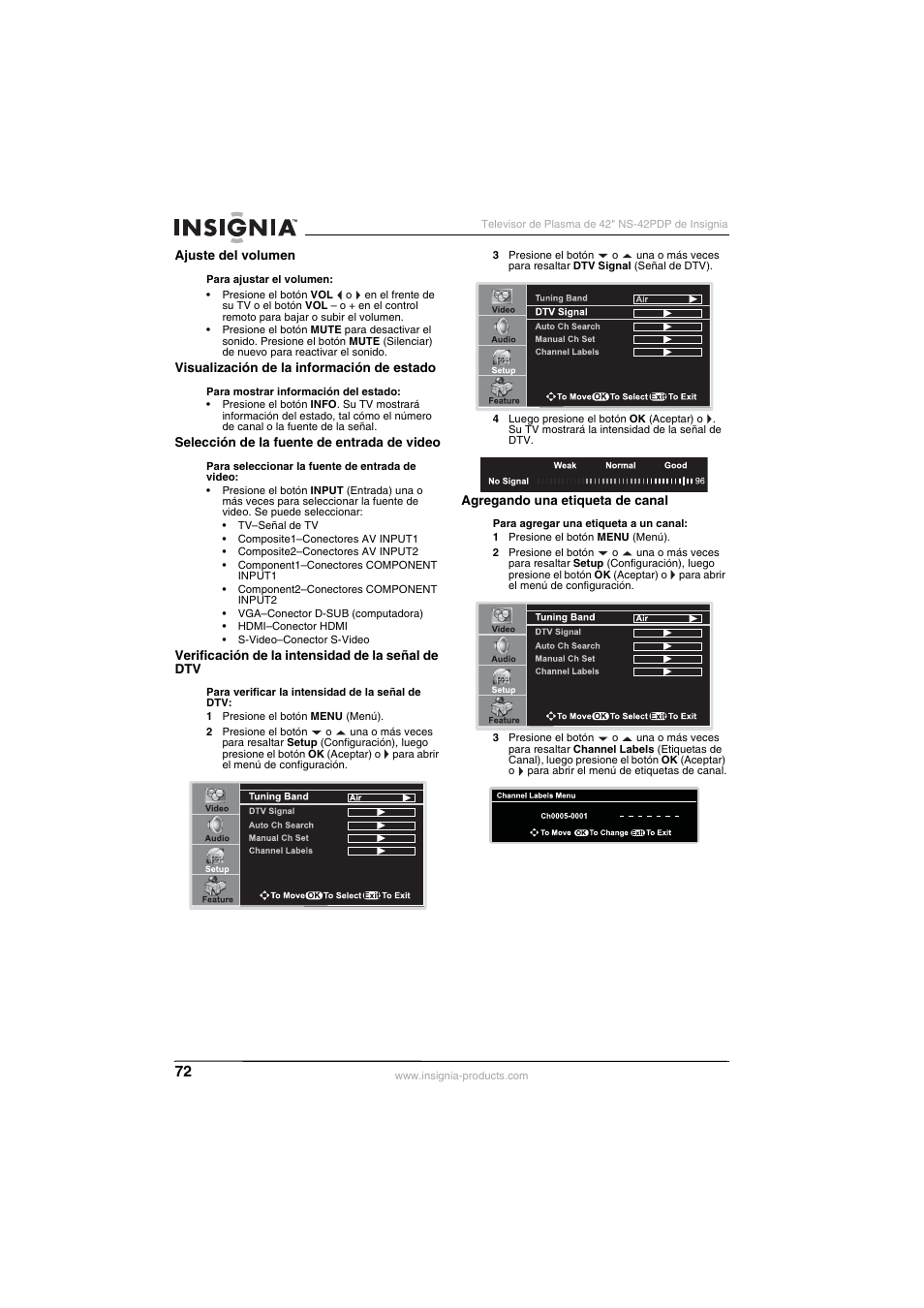 Insignia NS-42PDP User Manual | Page 72 / 88