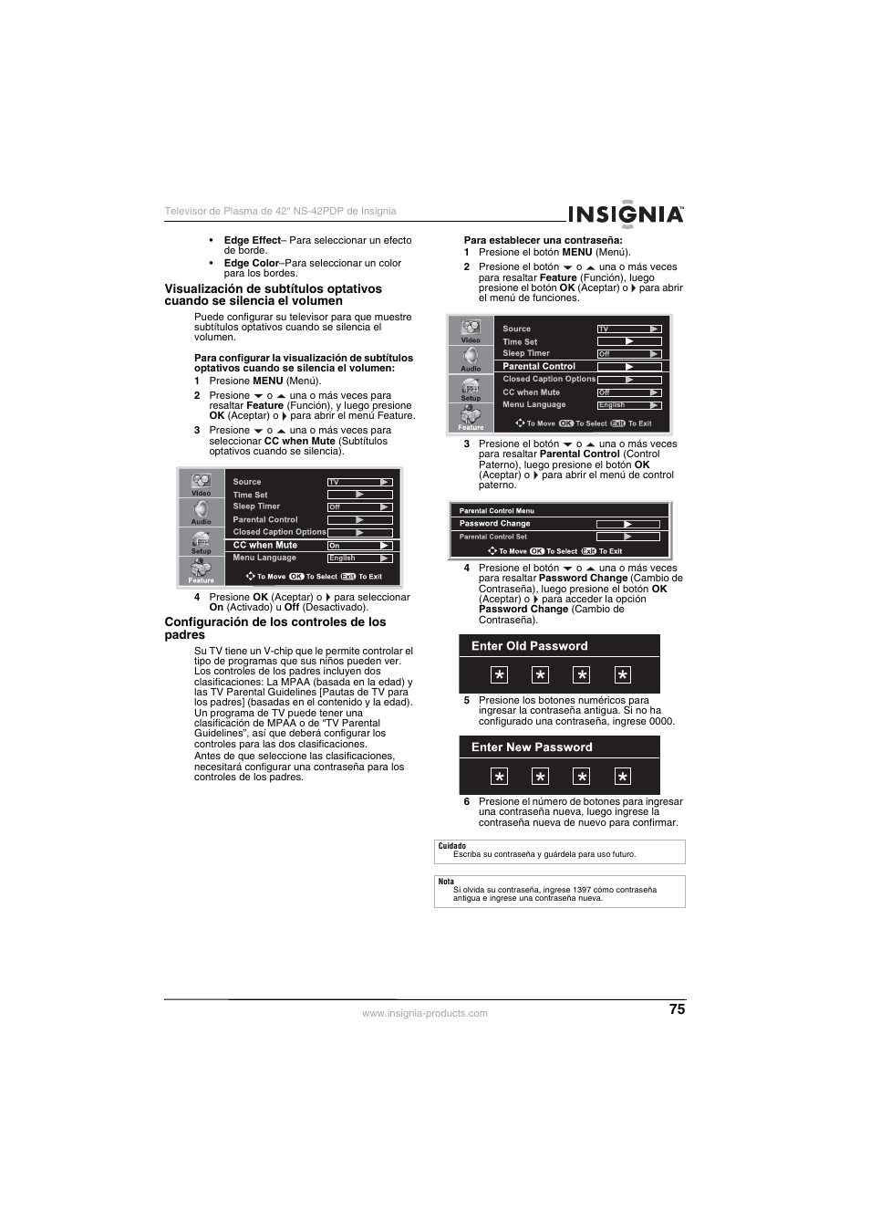 Insignia NS-42PDP User Manual | Page 75 / 88