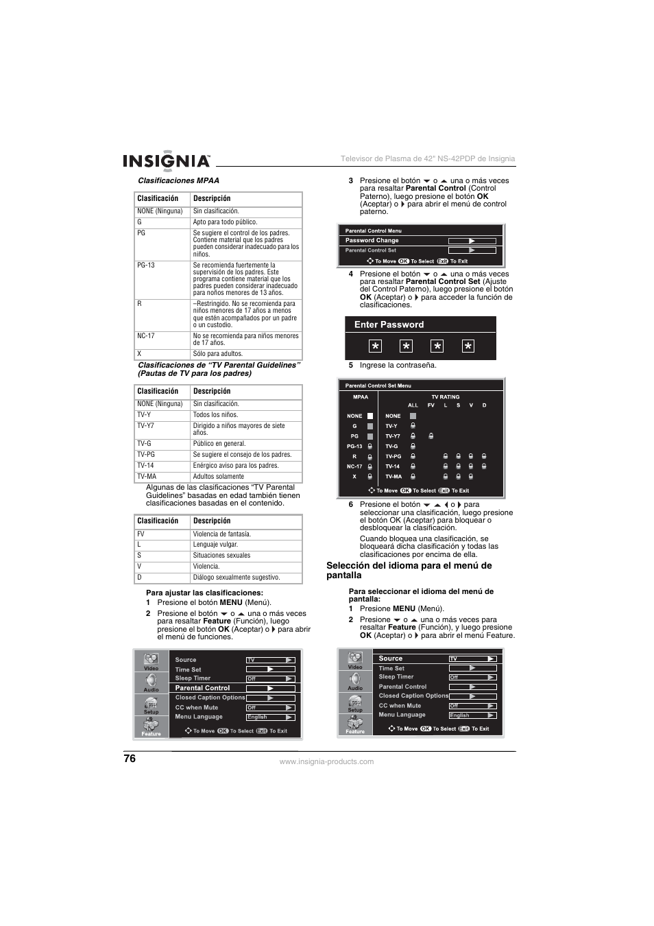 Insignia NS-42PDP User Manual | Page 76 / 88