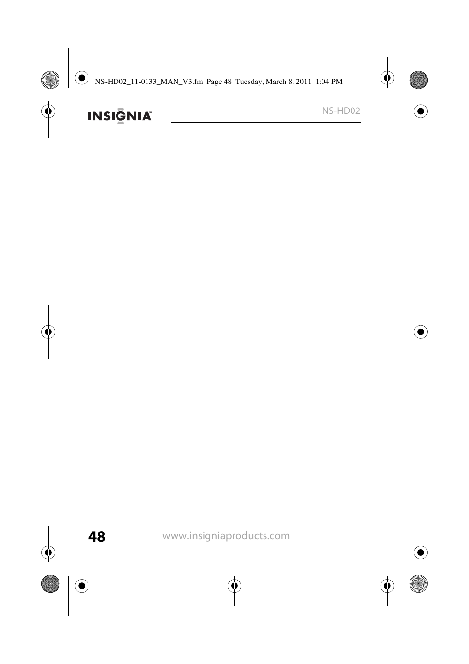 Insignia NS-HD02 User Manual | Page 48 / 52