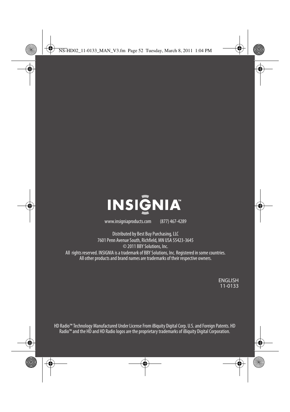 Insignia NS-HD02 User Manual | Page 52 / 52