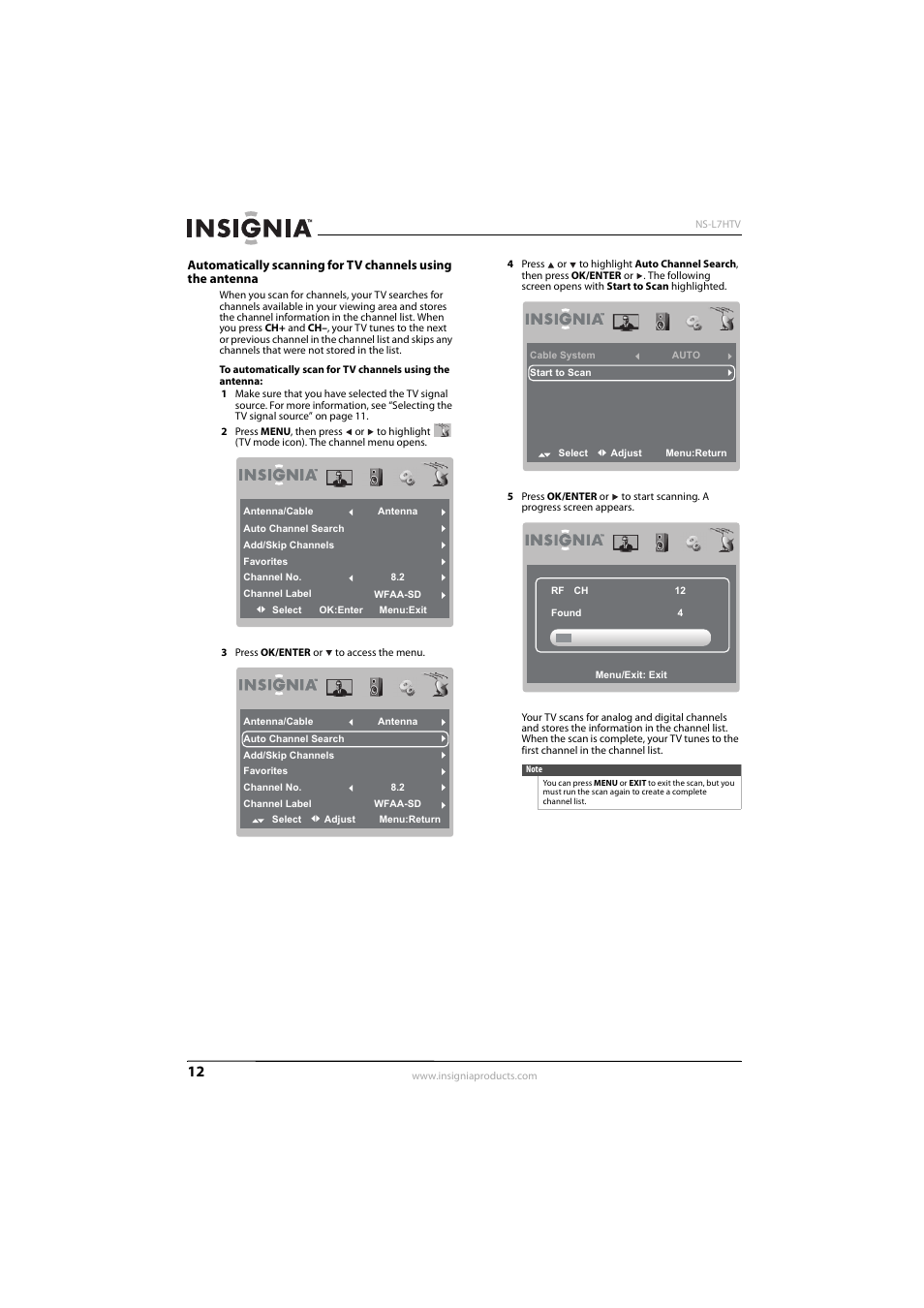 12 or, 12 o | Insignia 10-0499 User Manual | Page 16 / 28