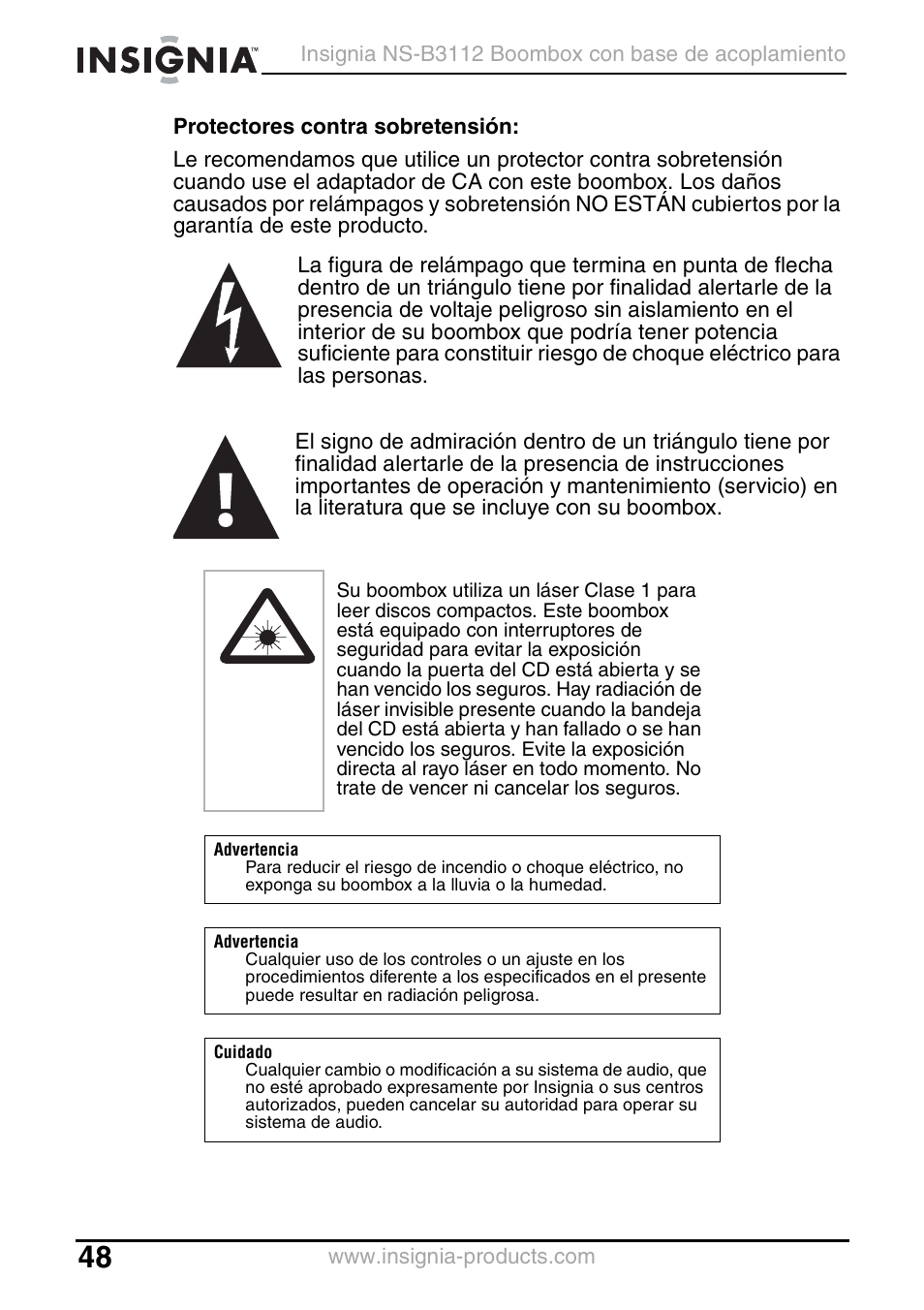 Insignia NS-B3112 User Manual | Page 48 / 72