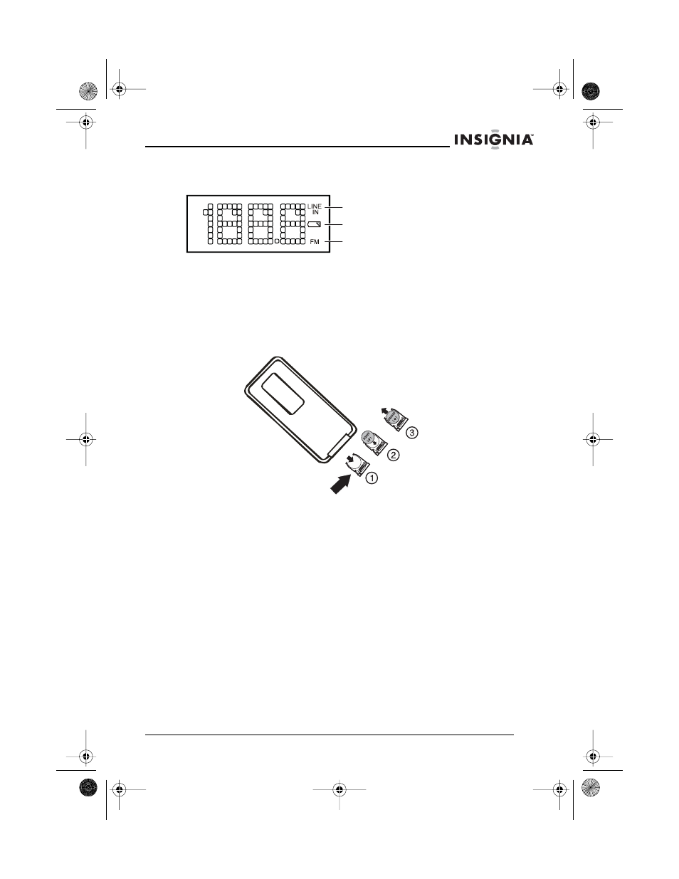 Pantalla lcd, Preparación de su boombox, Preparación del control remoto | Instalación de las pilas | Insignia NS-B2113 User Manual | Page 45 / 62