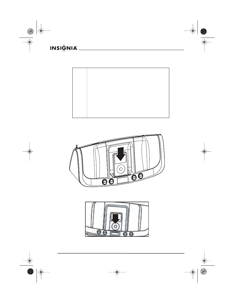 Inserción de un ipod | Insignia NS-B2113 User Manual | Page 48 / 62