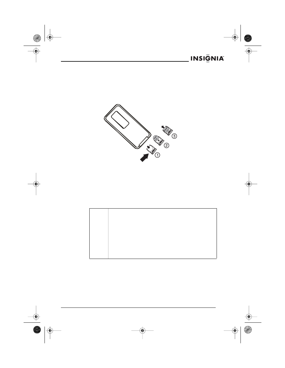 Setting up your boombox, Preparing the remote control, Installing the batteries | 3 replace the battery compartment cover | Insignia NS-B2113 User Manual | Page 7 / 62