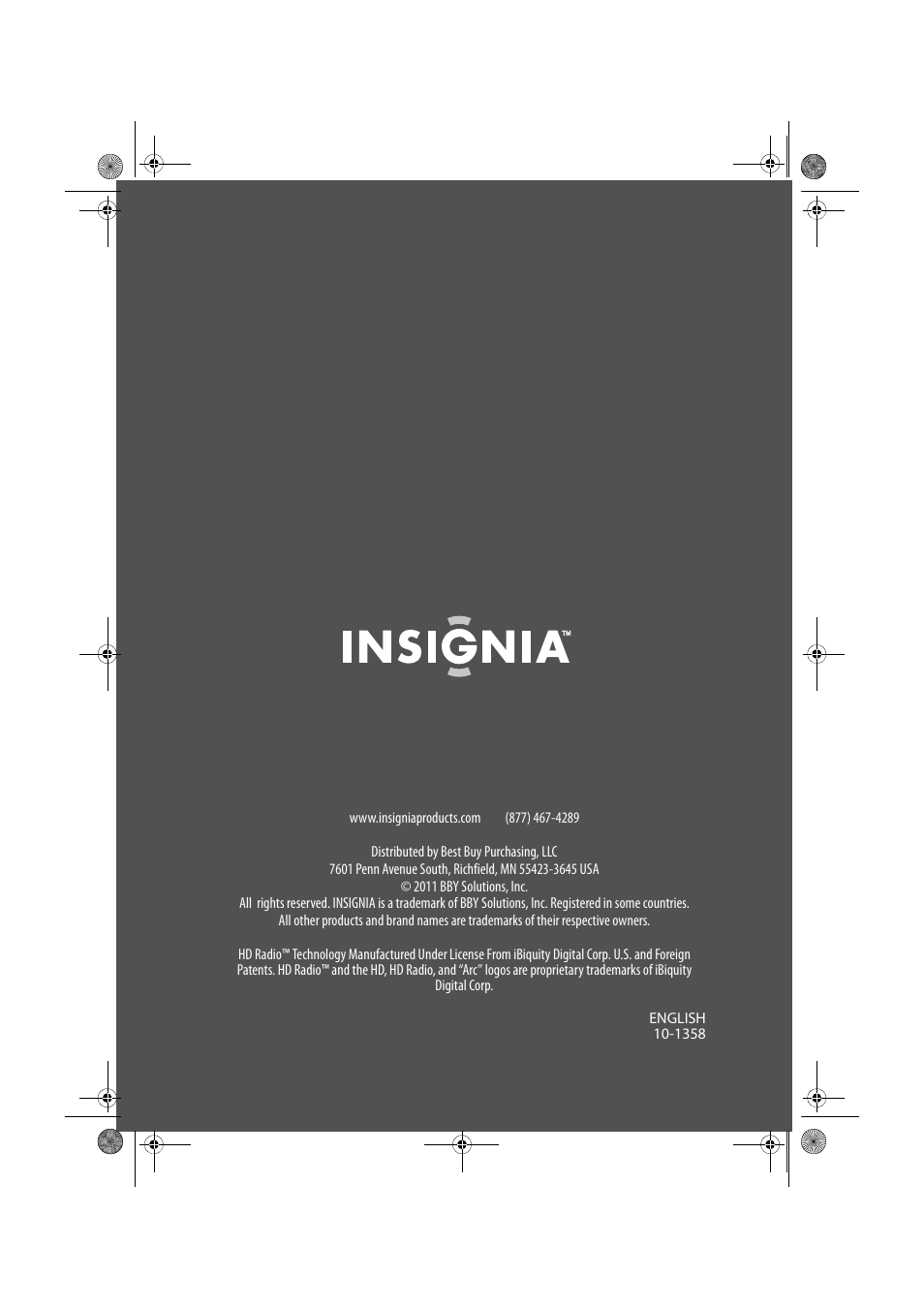 Insignia HD RADIO NS-BHDIP01 User Manual | Page 21 / 21