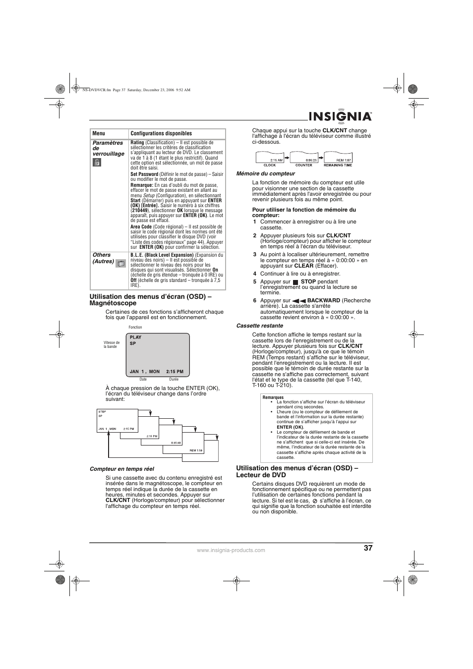 Insignia 55423-3645 User Manual | Page 37 / 78