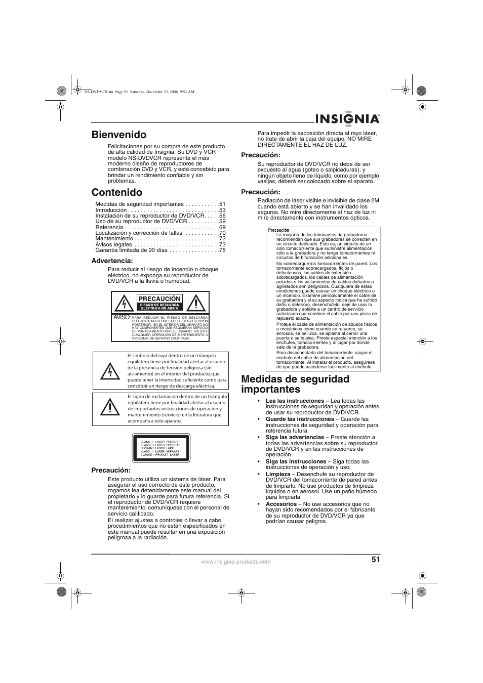 Insignia 55423-3645 User Manual | Page 51 / 78