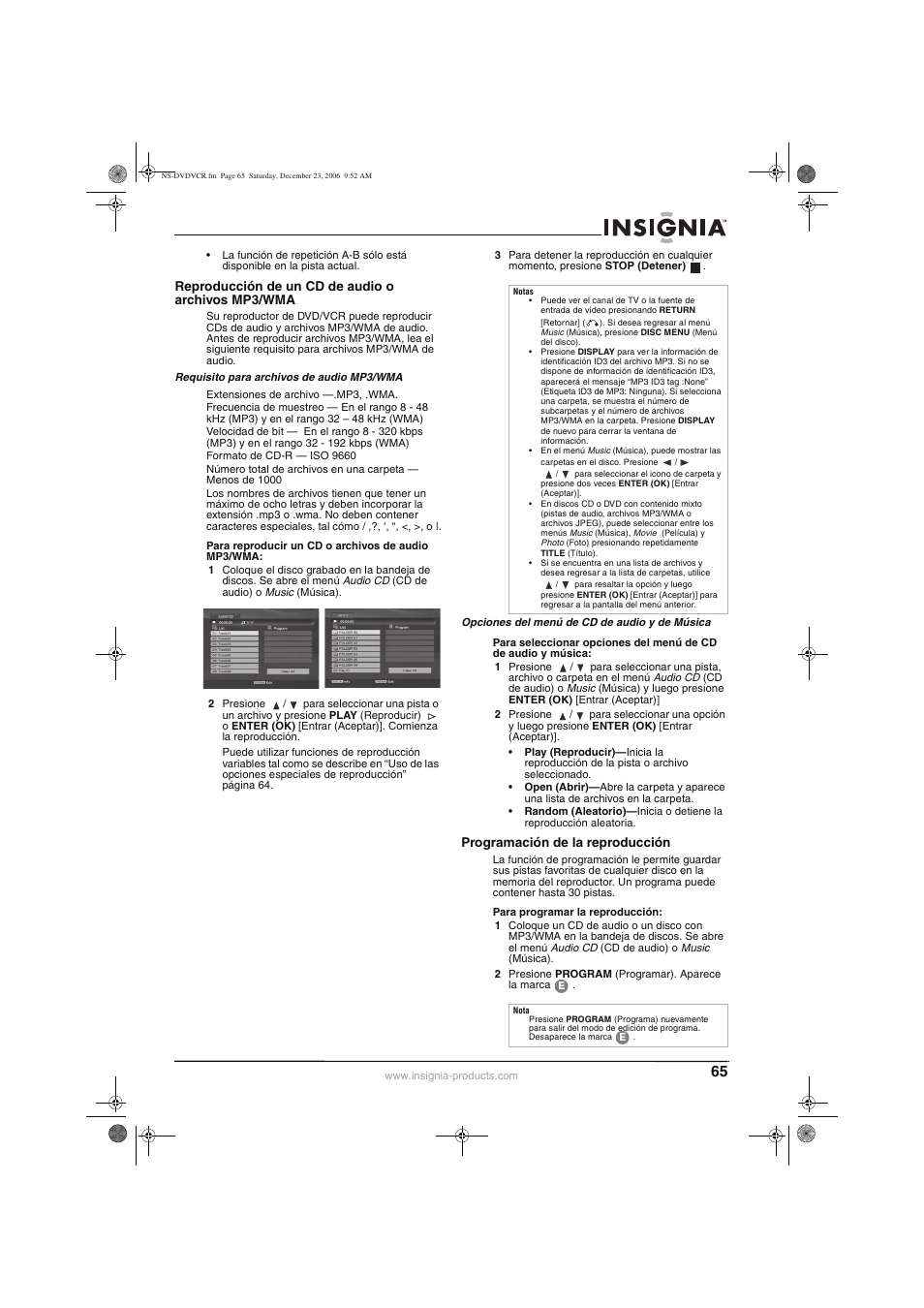 Insignia 55423-3645 User Manual | Page 65 / 78