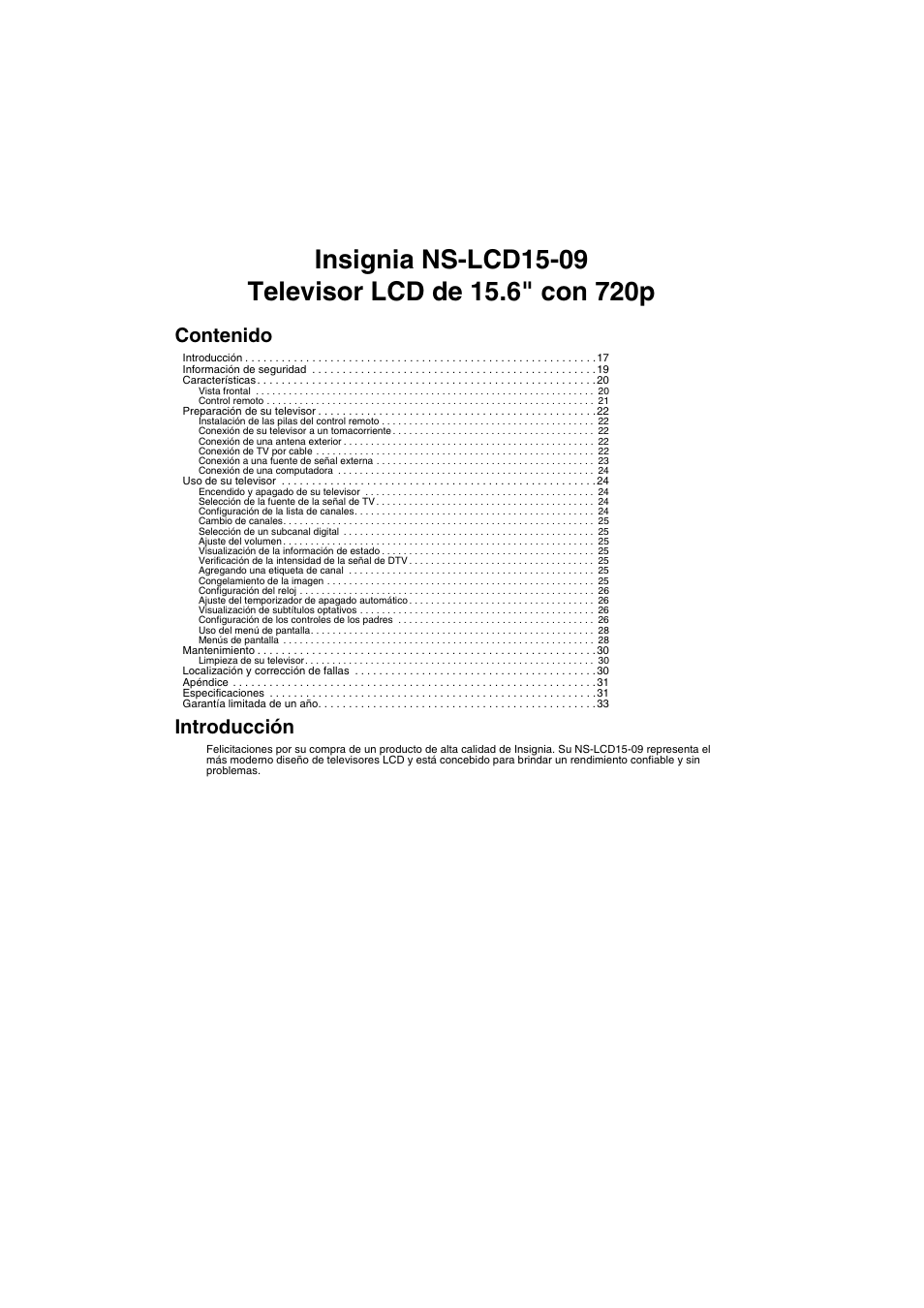 Insignia NS-LCD15-09 User Manual | Page 19 / 40