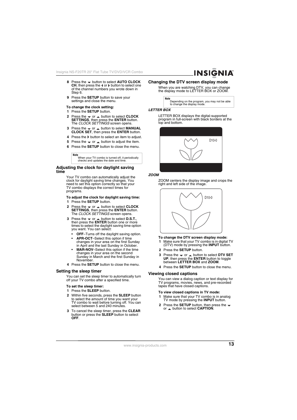 Insignia NS-F20TR User Manual | Page 13 / 112
