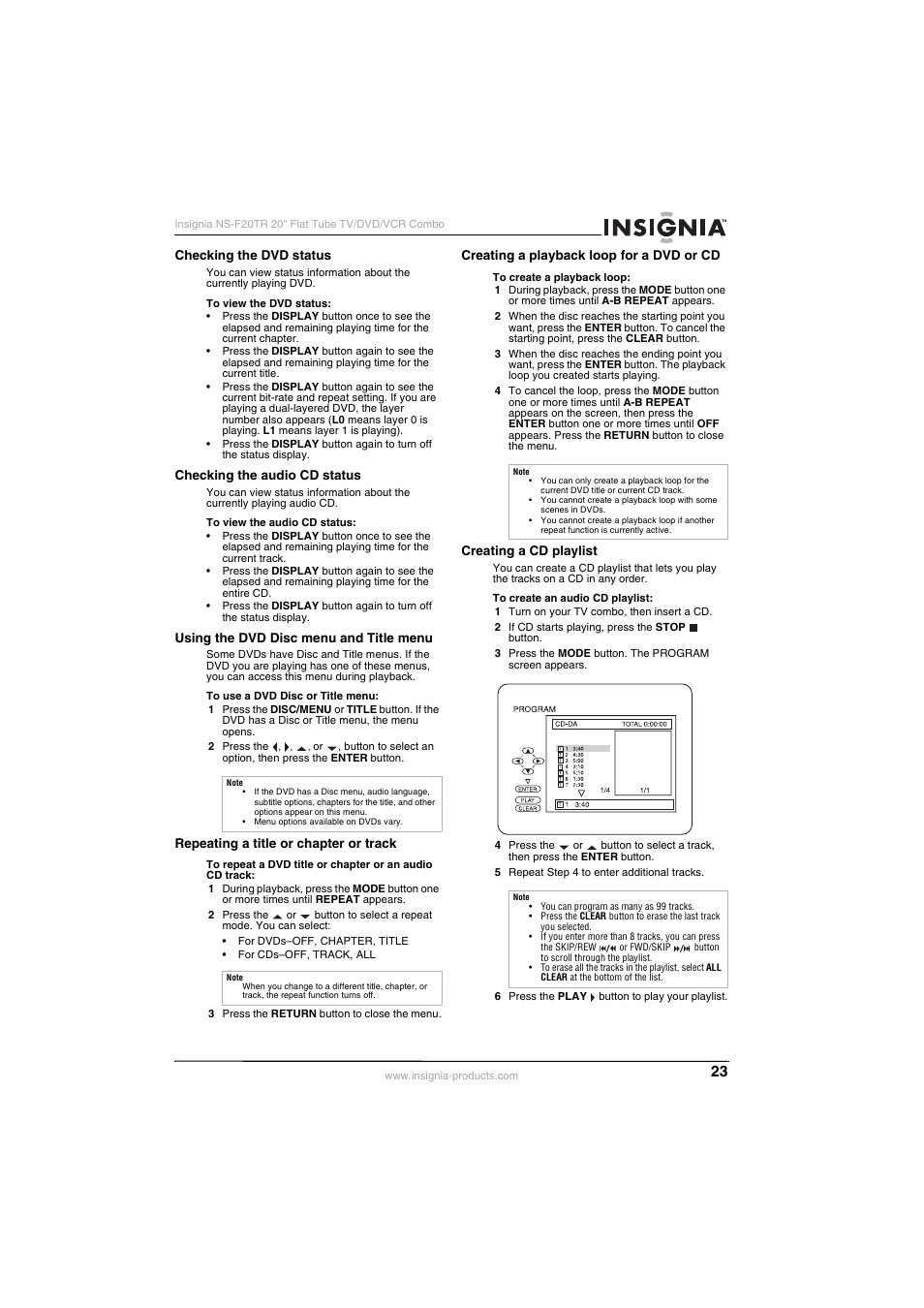 Insignia NS-F20TR User Manual | Page 23 / 112