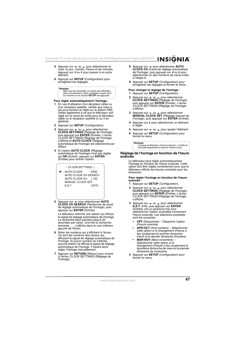 Insignia NS-F20TR User Manual | Page 47 / 112