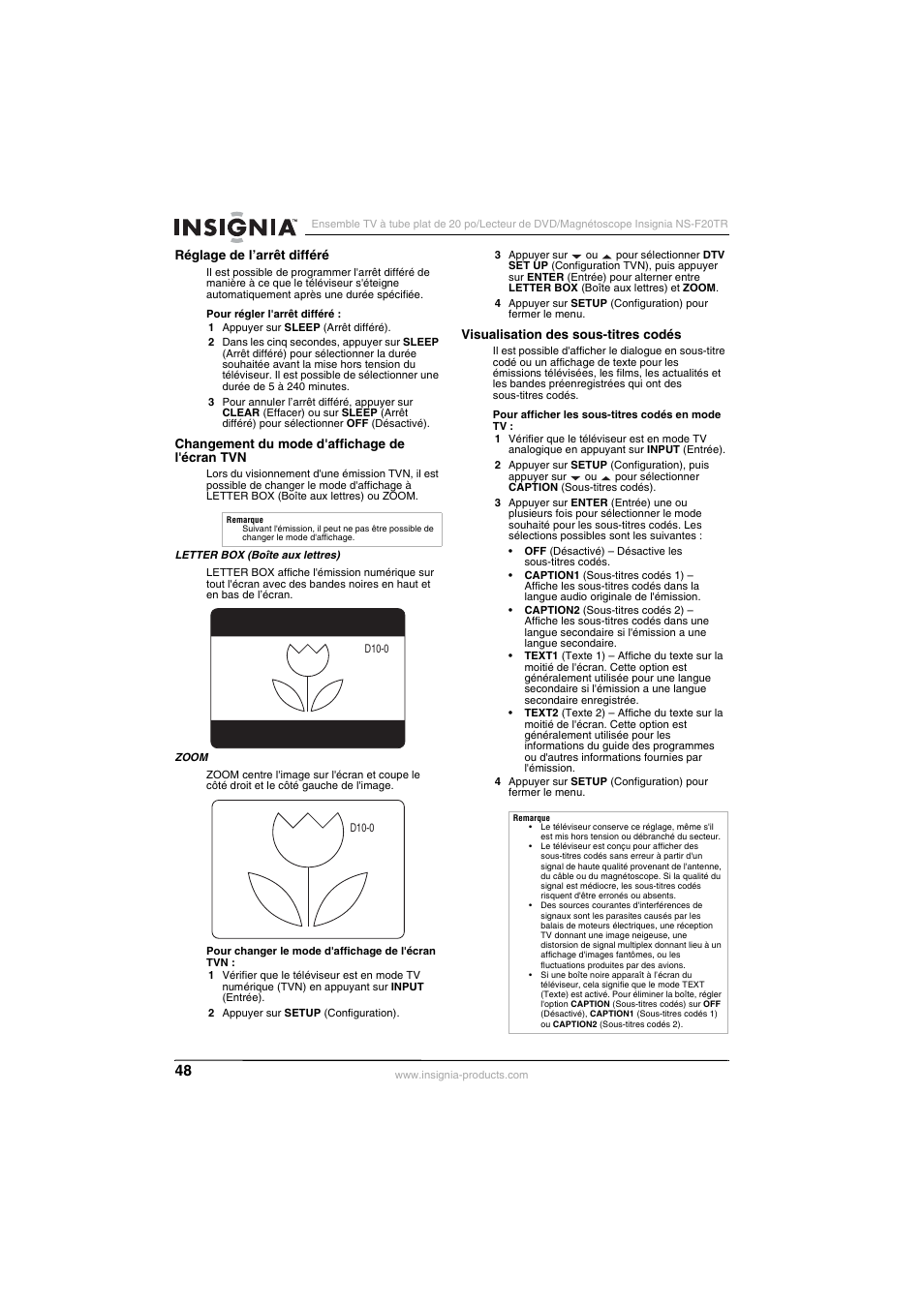 Insignia NS-F20TR User Manual | Page 48 / 112