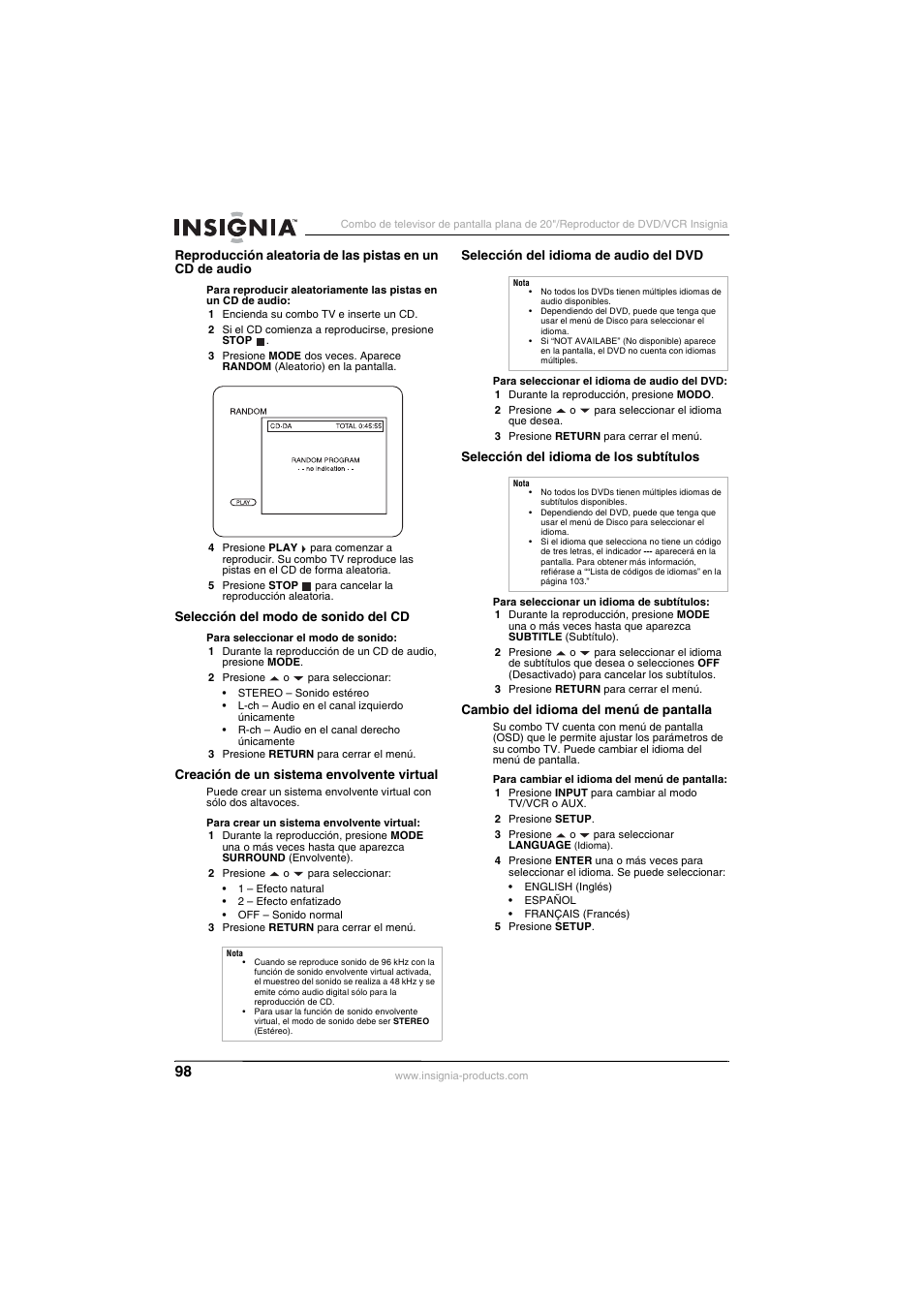 Insignia NS-F20TR User Manual | Page 98 / 112