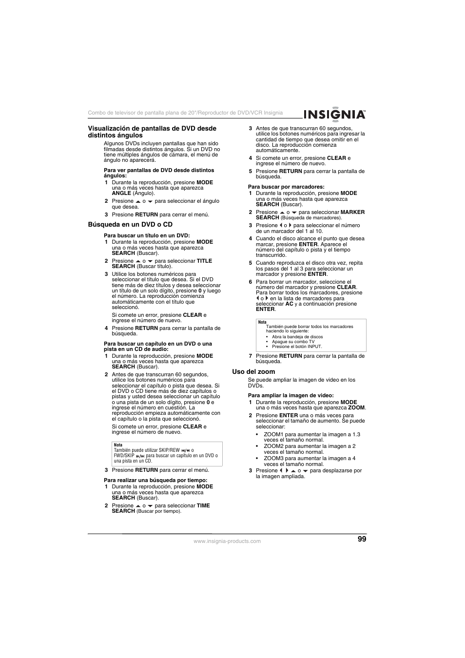 Insignia NS-F20TR User Manual | Page 99 / 112