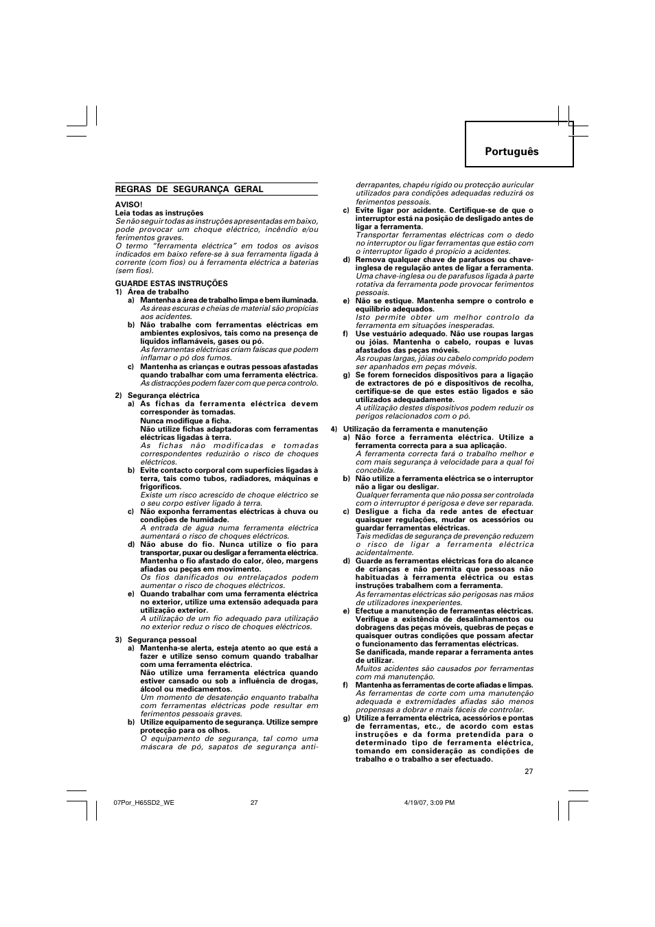 Português | Insignia H 65SD2 User Manual | Page 28 / 41